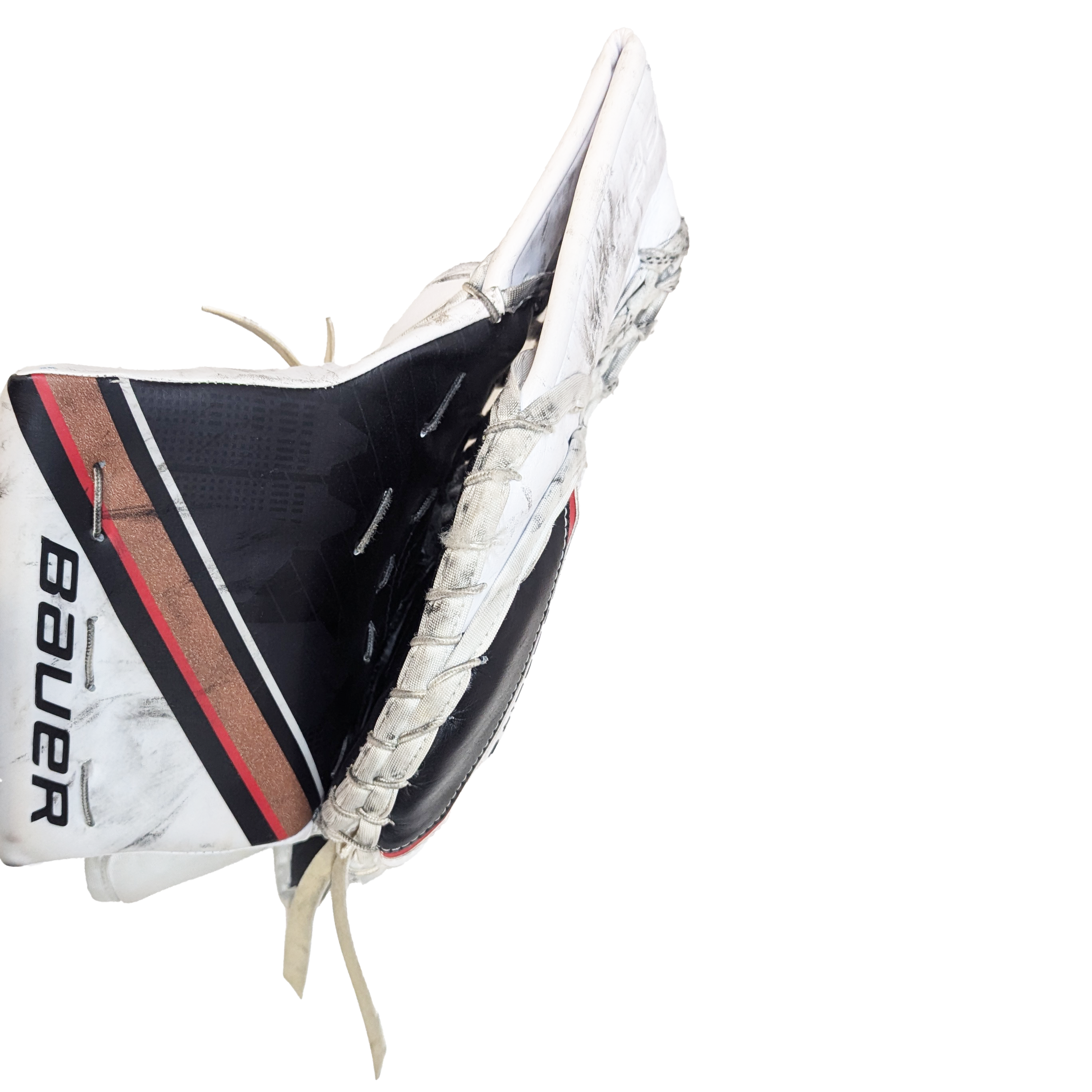 Bauer Vapor Hyperlite 2 - Ensemble de gardien de but complet WHL Pro Stock Senior d'occasion (blanc/noir/beige)